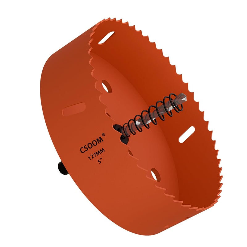 CSOOM 5" (127mm) Bi-Metal Hole Saw for Plastic, Wood, Plywood, Thin Steel and Thin Aluminum Sheets - Image 1